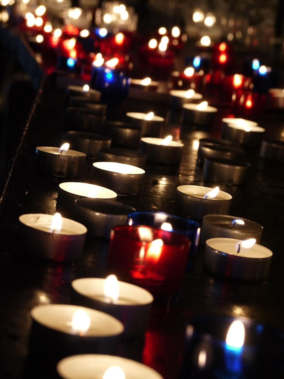 Candles, Light, Fire, Illuminated, environment, religion, spirituality HD wallpaper