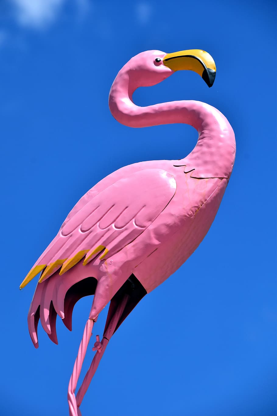 Flamingo, Figure, Sheet, art, sheet metal flamingo, sheet metal figure HD wallpaper