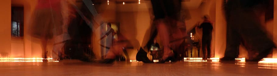silhouette of people inside room, dance, tango argentino, music, HD wallpaper