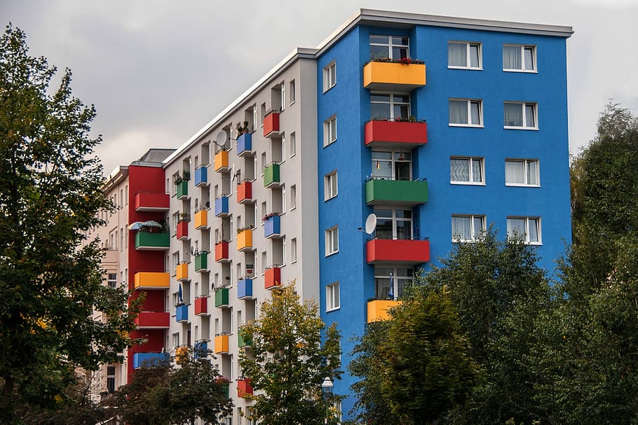 berlin, architecture, home, building, sky, city, balcony, urban HD wallpaper