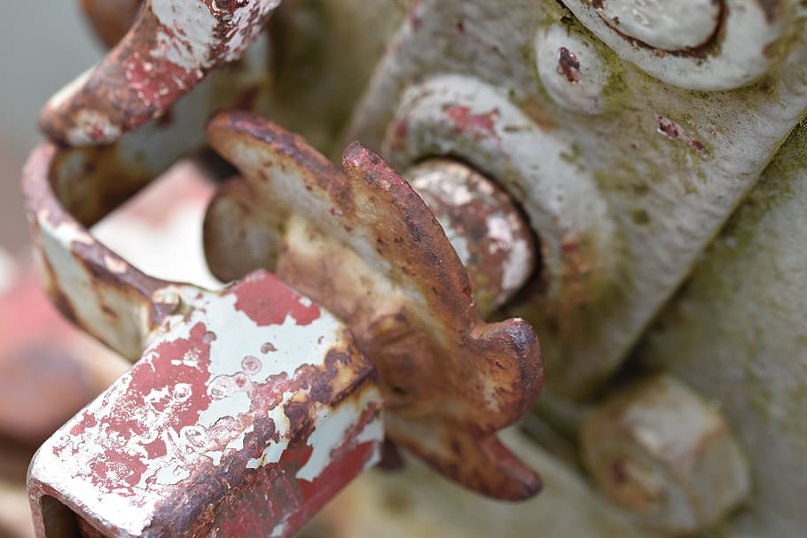 industry, background, close-up, rusty, focus on foreground HD wallpaper