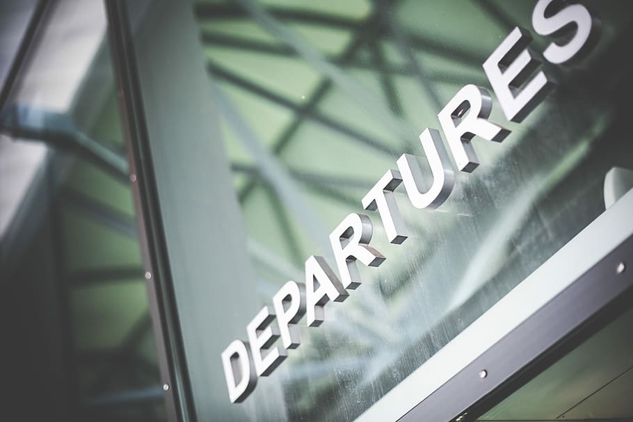 Departures Airport Sign, flights, flying, planes, travel, traveling, HD wallpaper