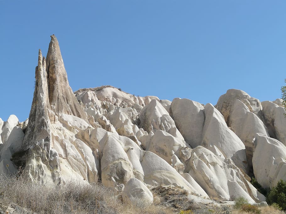 rock, tower, great, tufa, rock formations, erosion, valley of roses, HD wallpaper