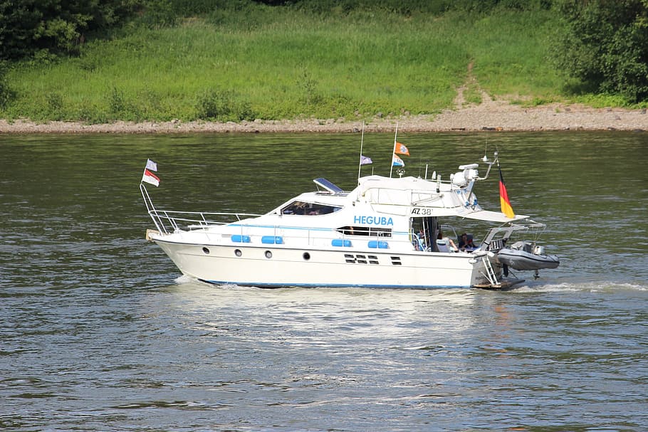 ship, boot, powerboat, rhine, water, river, holiday, leisure HD wallpaper