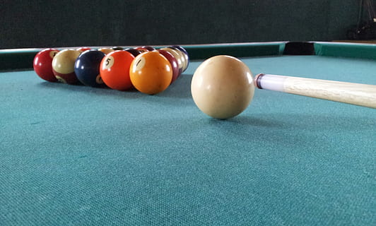 selective focus photography of table pool, billiards, pool table HD wallpaper