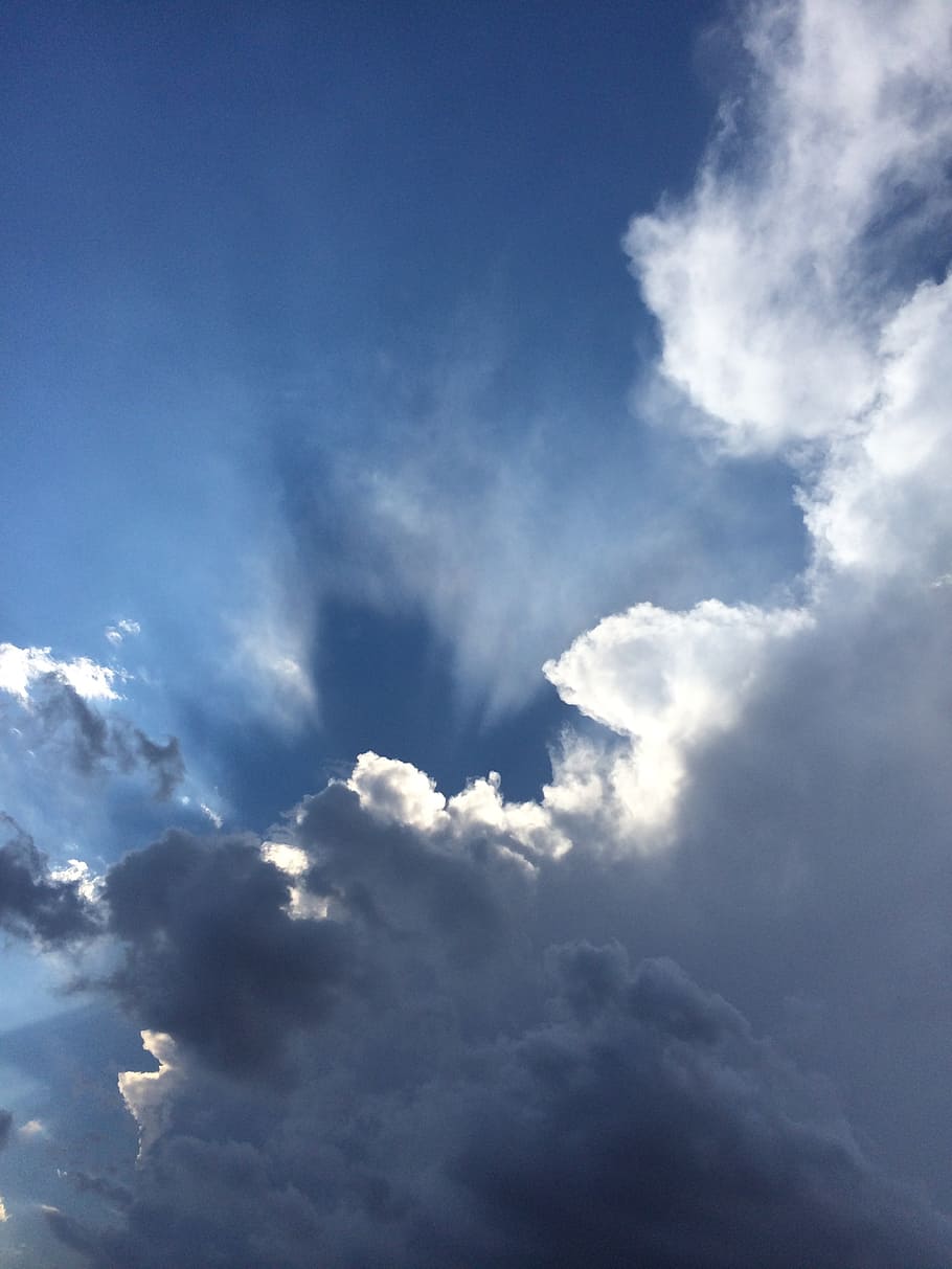 clouds, blue, light, white, cloudscape, sunshine, cloud - sky HD wallpaper