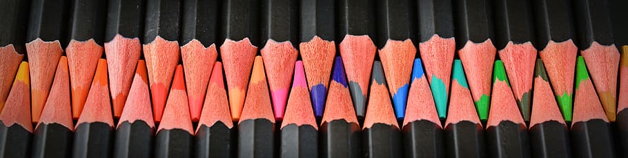 color pencils illustration, colored pencils, pens, tooth, colorful, HD wallpaper