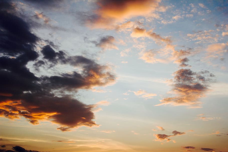 sky, clouds, rays, blue, dark clouds, clouds form, covered sky HD wallpaper