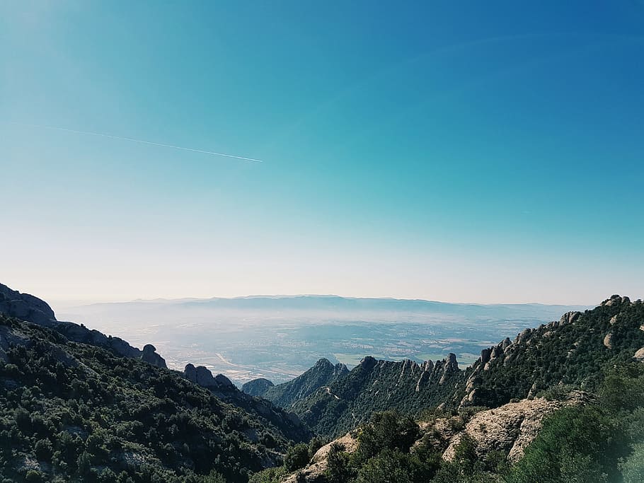 landscape, mountains, nature, sky, blue sky, clouds, daylight HD wallpaper
