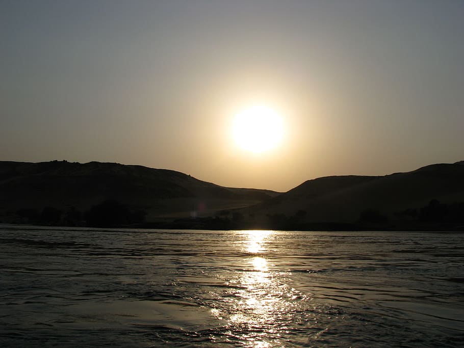Nile, Sunset, Eventide, Twilight, rio, scenics, reflection HD wallpaper