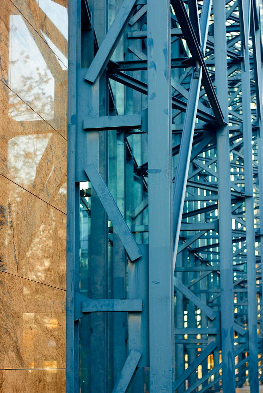 Building, Structure, Architecture, blue, metal, steel, built Structure HD wallpaper