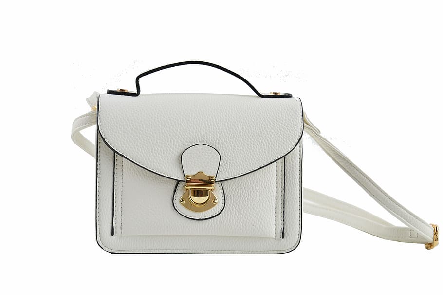 white leather sling bag, handbags white, fashion, bag shoulder bag, HD wallpaper