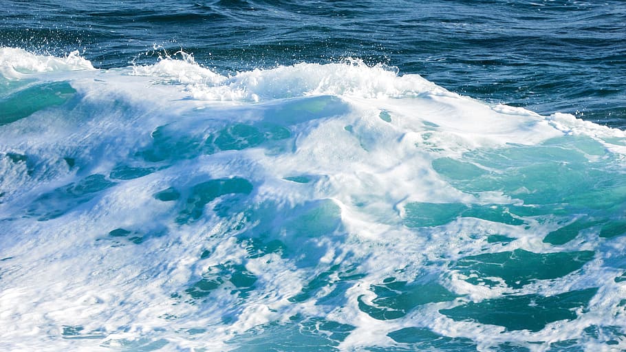 Waves, Foam, Spray, Energy, Splash, power, motion, action, sea HD wallpaper