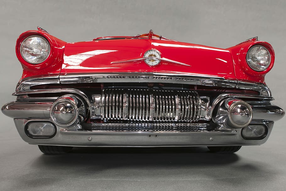 auto, paint, spotlight, metal, chrome, shiny, pontiac, red HD wallpaper
