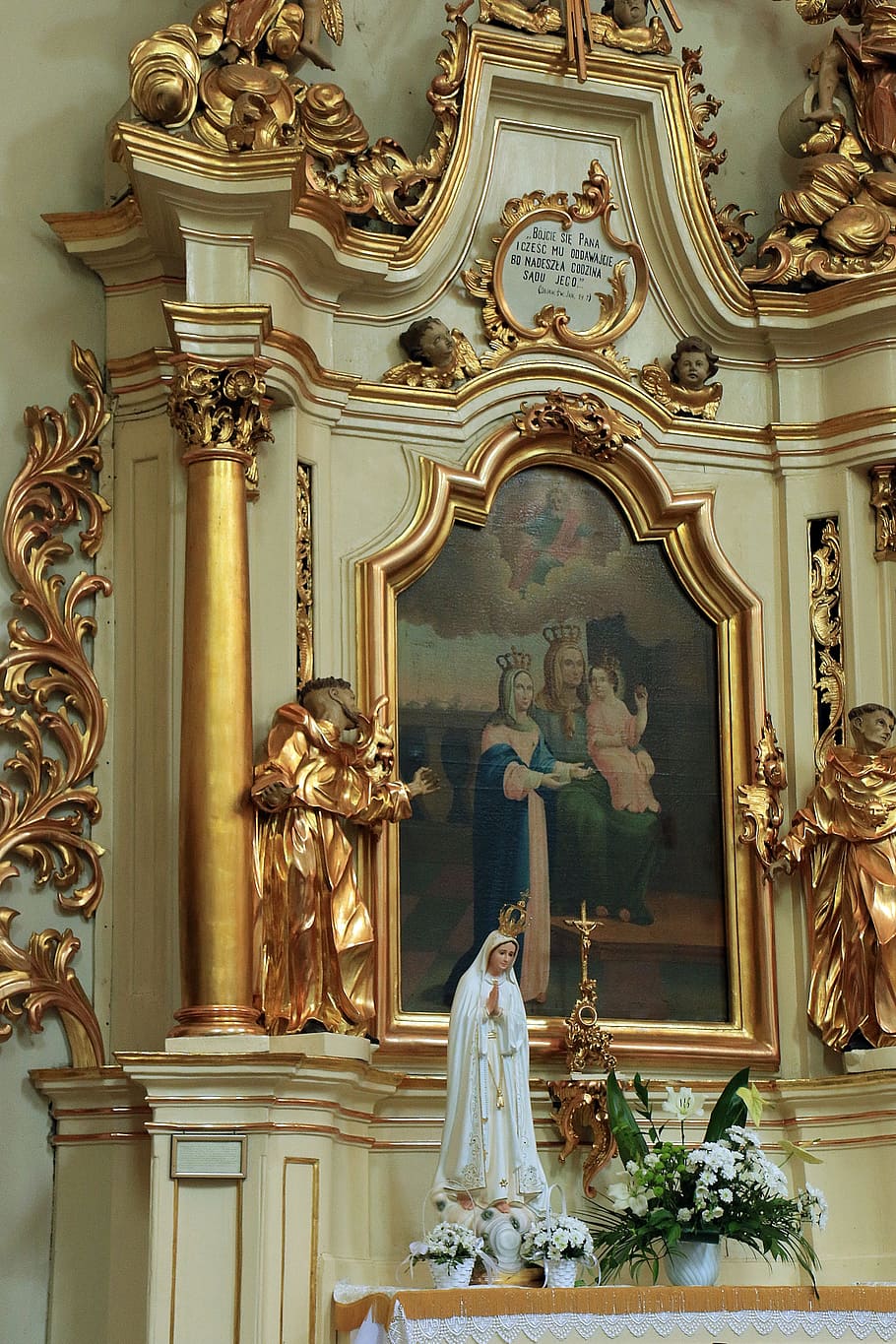 Altar, Church, Mother Of God, the altar, mary, interior of the church