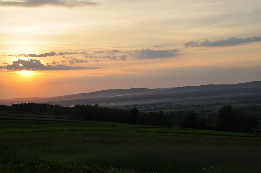 the sun, sky, clouds, west, scenics - nature, sunset, beauty in nature HD wallpaper
