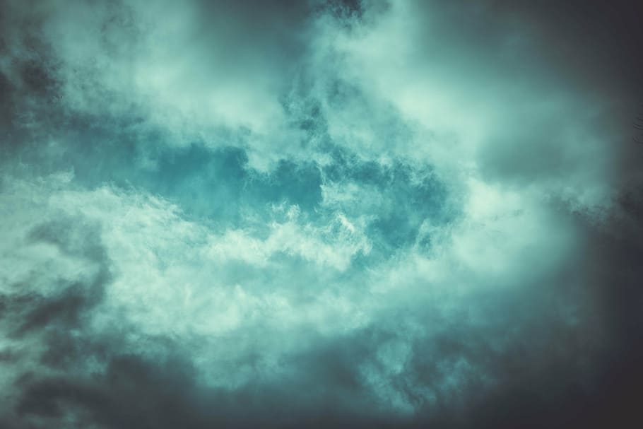 white and black clouds, texture, sky, wind, storm, weather, photo, HD wallpaper