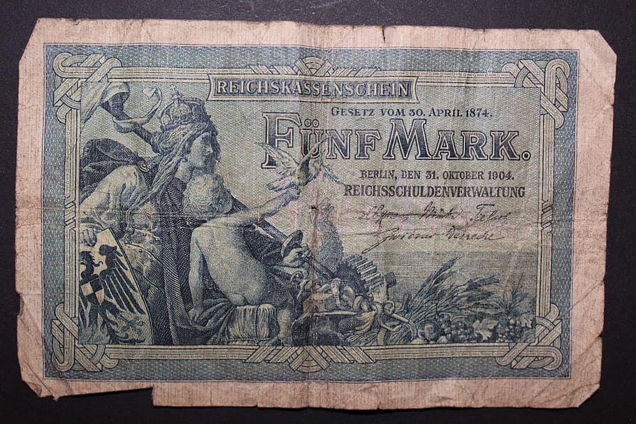 Reichsmark, Imperial Banknote, reich treasury certificate, currency