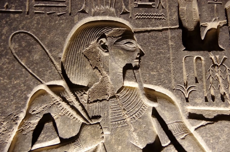 egypt, luxor, temple, engraving, hieroglyph, sculpture, art, HD wallpaper