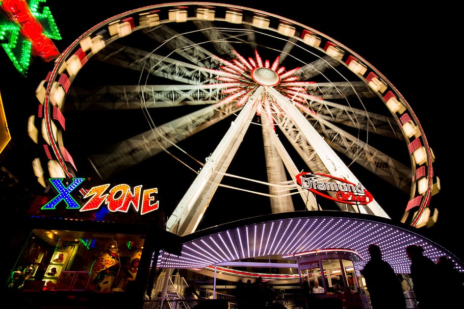 fair, fun, ride, amusement, carnival, entertainment, attraction HD wallpaper