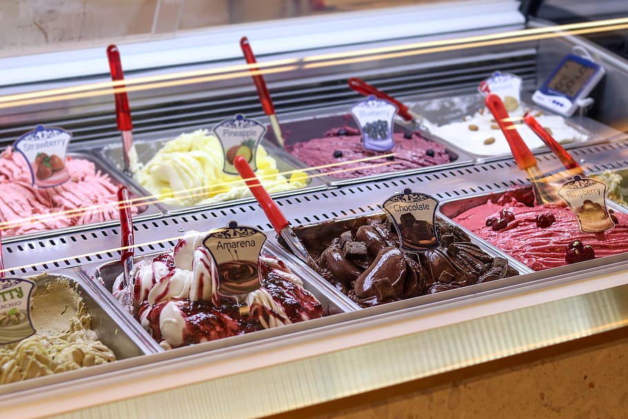 gelato, seoul, coex, ice cream, dessert, food and drink, choice, HD wallpaper
