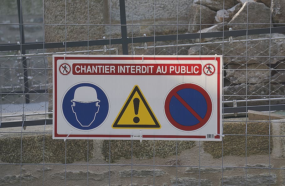 Panel, Work, Security, site, structural work, danger, warning sign HD wallpaper