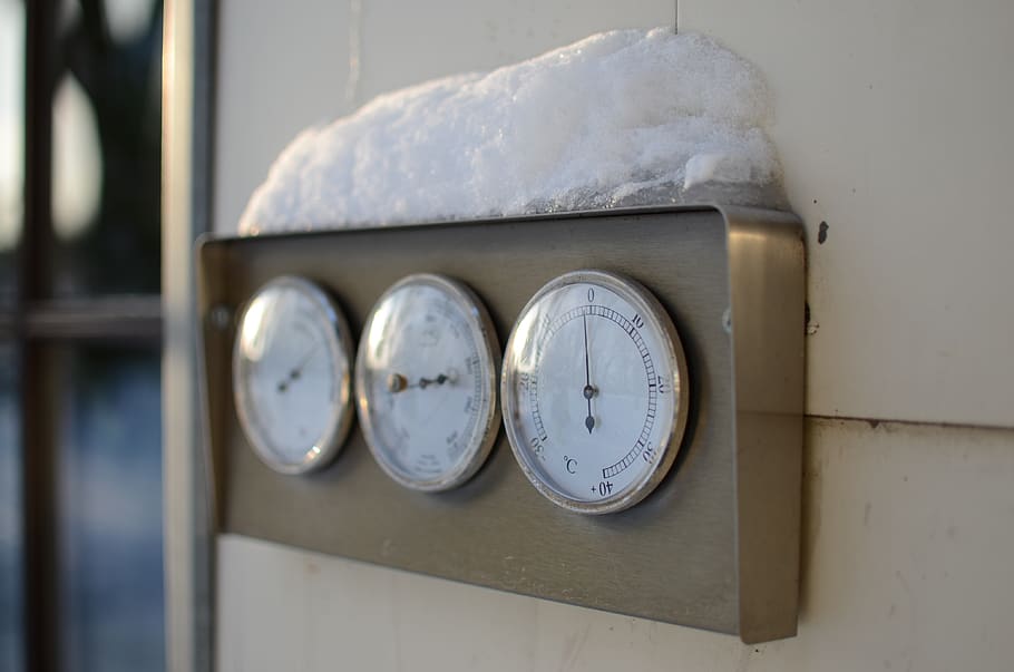 thermometer, winter, snow, cold, temperature, ice, gauge, instrument of measurement HD wallpaper