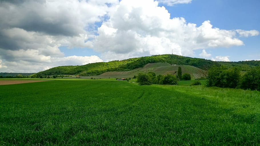 Landscape, Nature, Sky, Vineyard, bavaria, germany, miniature, HD wallpaper