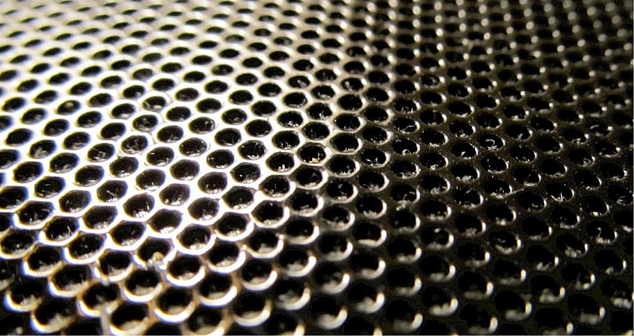 pattern, texture, repetitive, hexagonal, holes, design, seamless HD wallpaper