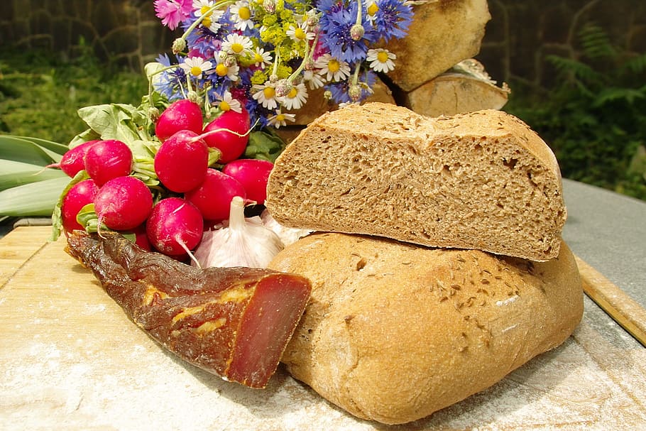 Bread, Snack, spelled bread, jause, food, freshness, food And Drink HD wallpaper