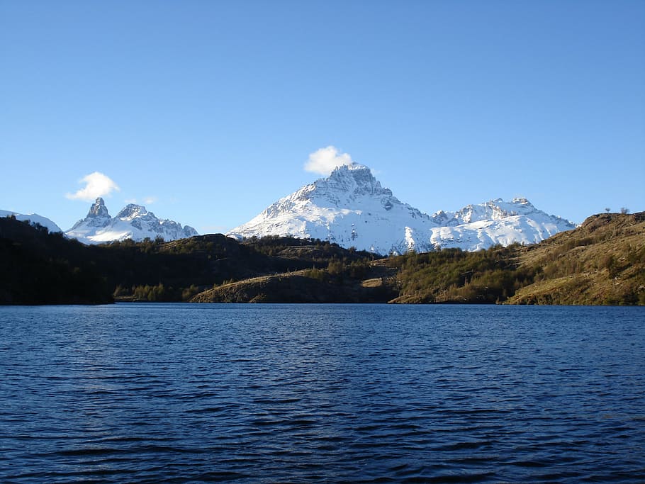laguna, sky, aguazul, mountain, nature, lake, snow, scenics HD wallpaper