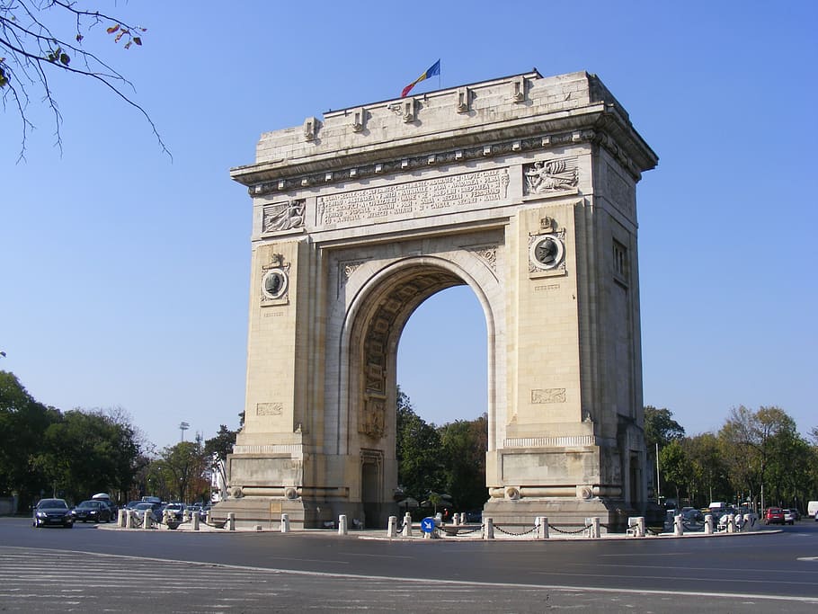 Arch de Triomphe, bucharest, history, triumph, triumphal, architecture HD wallpaper