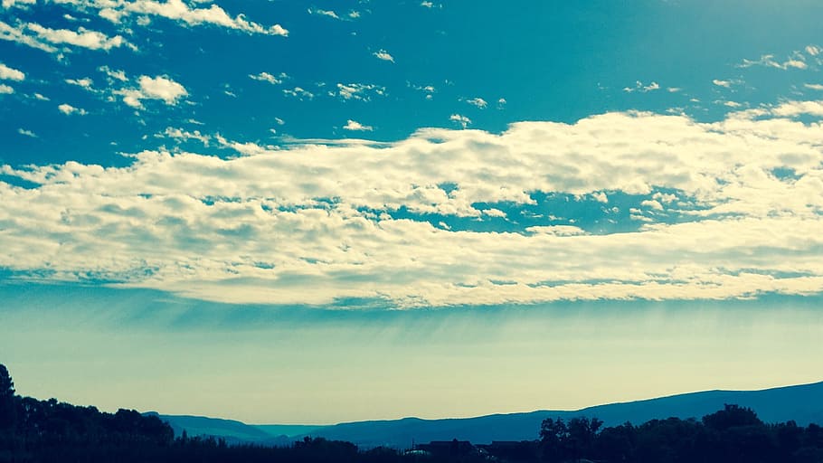 clouds, landscape, nature, cloud - sky, beauty in nature, tree HD wallpaper