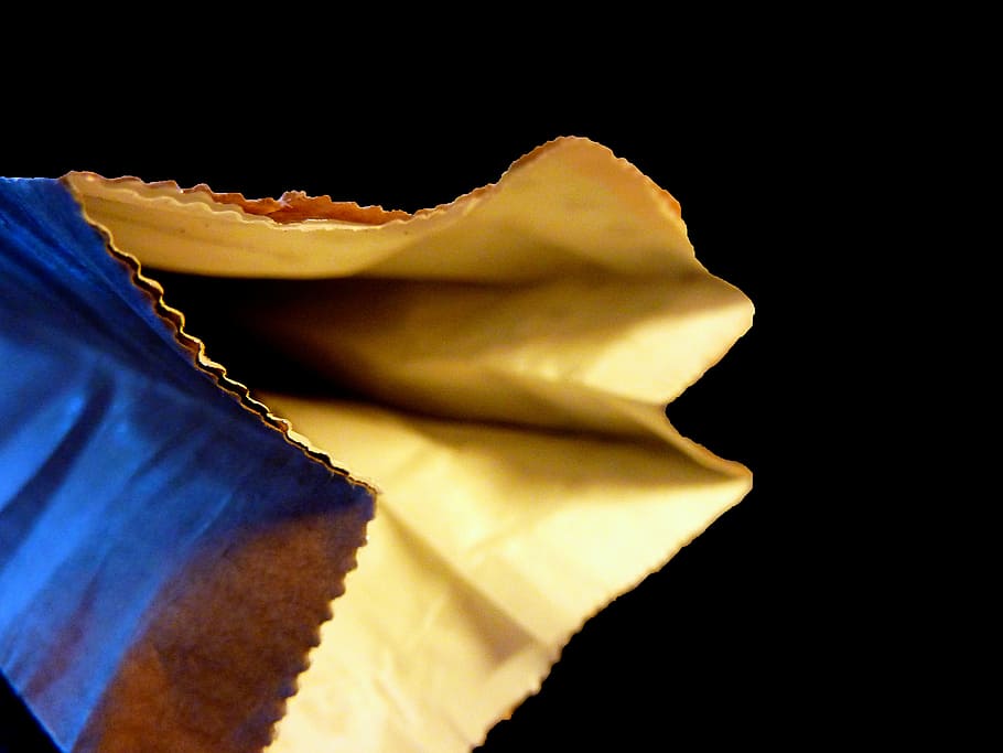 bag, packaging, packed, candy bag, touched on, food, black background, HD wallpaper