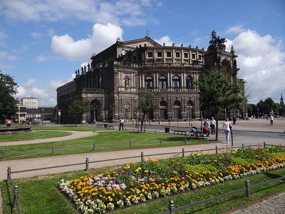 dresden, opera, square, trip, germany, architecture, europe HD wallpaper
