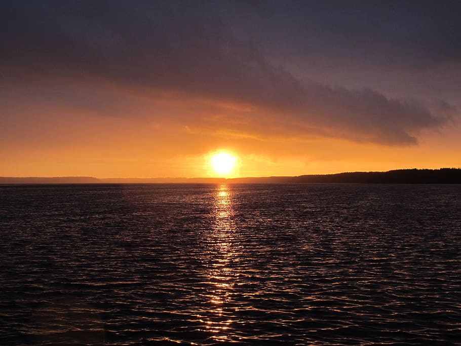 sunset, soltse, sea, river, sky, scenics - nature, water, beauty in nature HD wallpaper