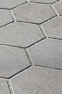 Hexagonal floor tiles, background, sidewalk, street, cobblestone HD wallpaper