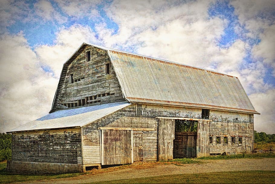 barn, rustic, barns, ohio, digital art, rural, scenic, country HD wallpaper