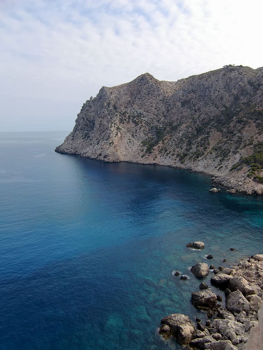 Water, Sea, Rock, Stone, Structure, Wave, clear, nature, scenics HD wallpaper