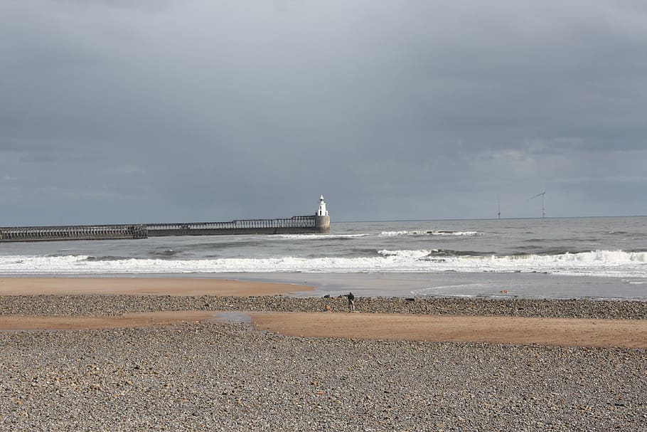 blyth, beach, northumberland, uk, coast, seaside, landscape, HD wallpaper