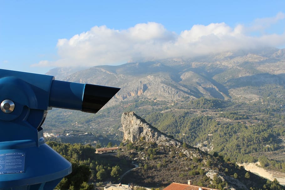 Mountain, Telescope, Viewpoint, Nature, landscape, holiday HD wallpaper