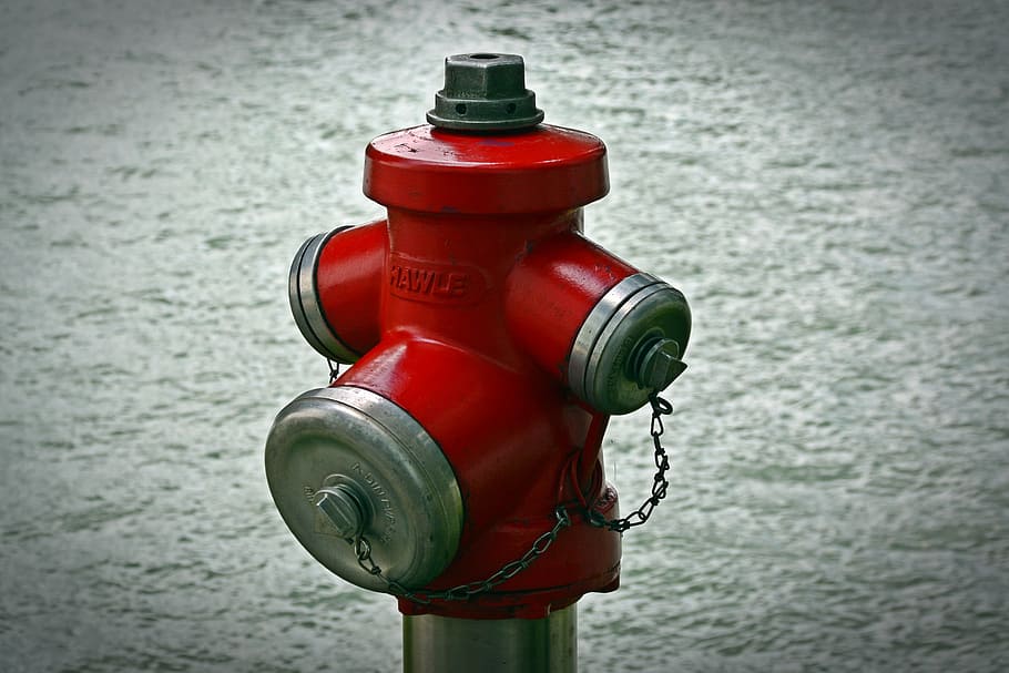 hydrant, water, red, fire, metal, water hydrant, delete, water utilities HD wallpaper