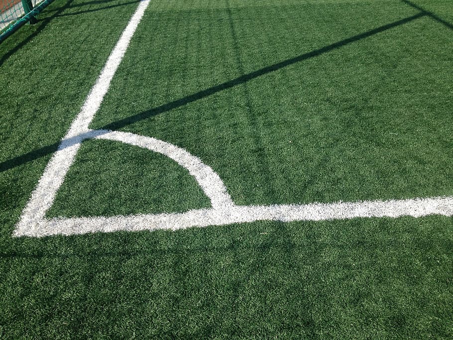soccer field during daytime, Lawn, Football, football field, grass, HD wallpaper