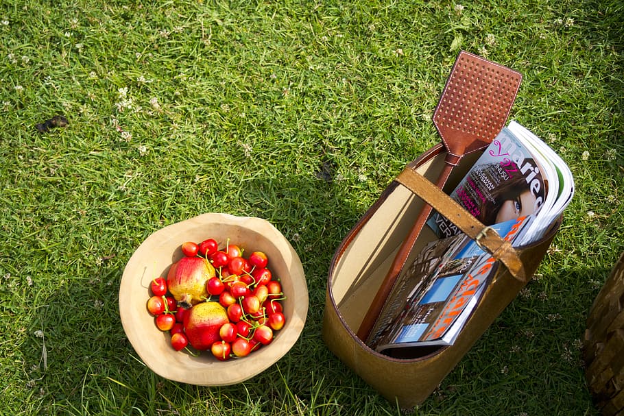Garden, Basket, Fruit, Breakfast, holiday, food, nutrition HD wallpaper