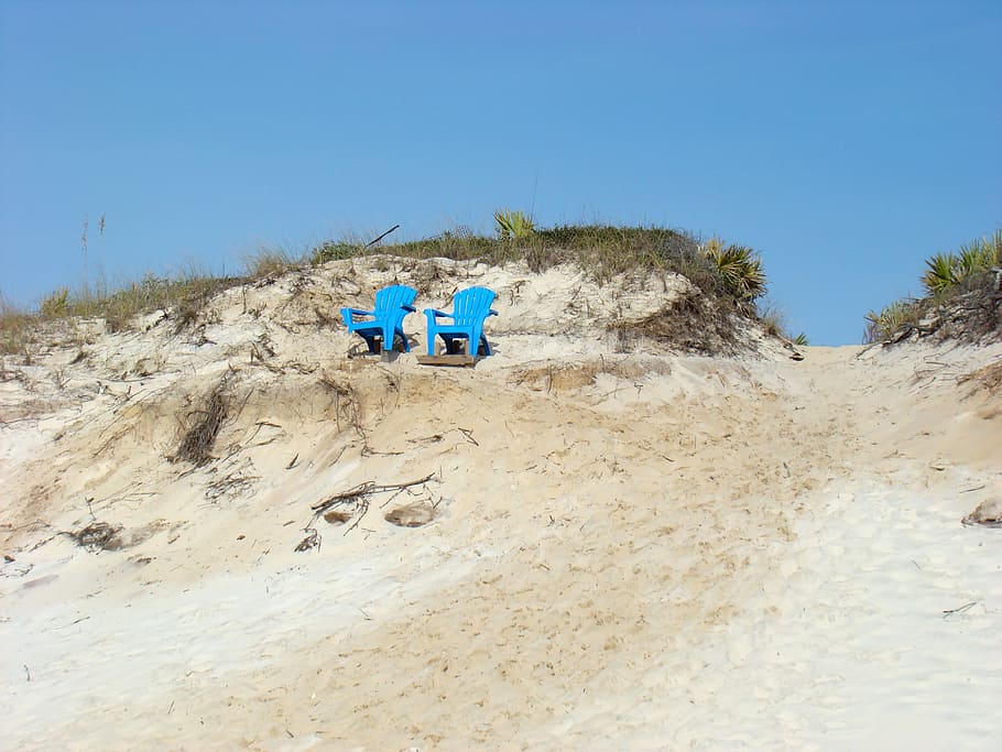 beach, chairs, sand, summer, grayton beach, florida, land, sky HD wallpaper