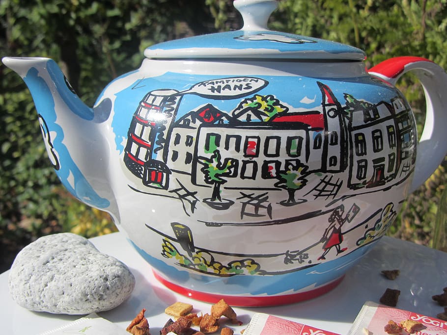 tea pot, high tea, day, nature, creativity, focus on foreground HD wallpaper