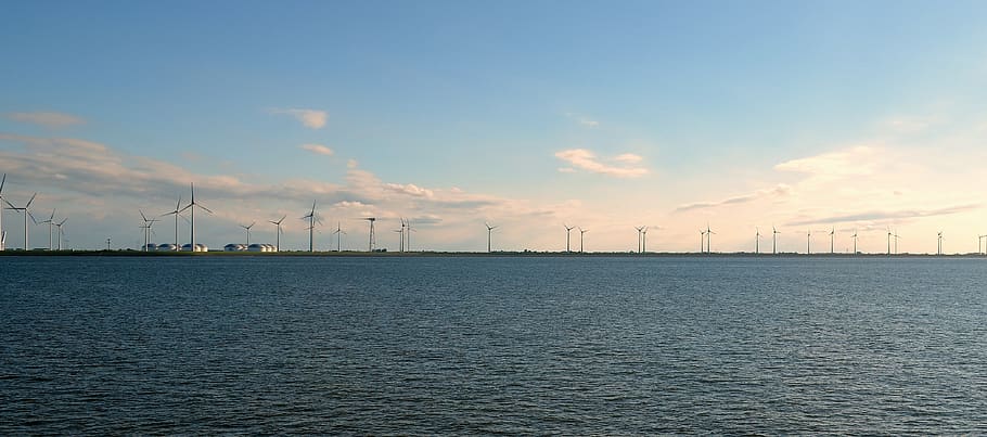 wind energy, wind power, wind park, windräder, offshore, power generation, HD wallpaper