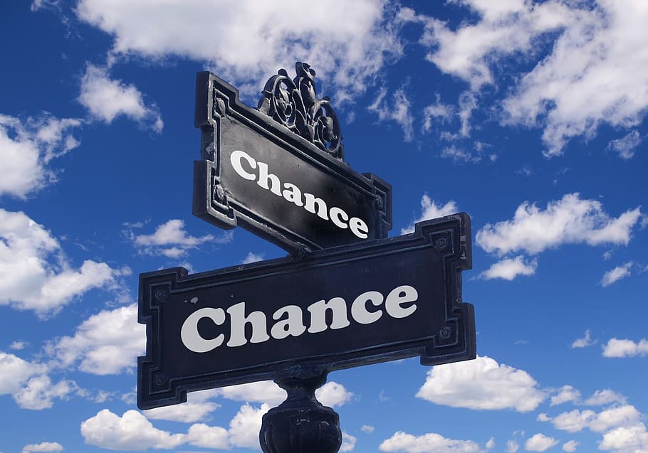 closeup photo of black metal signage, chance, alternative, direction HD wallpaper