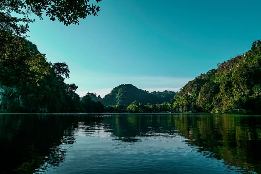 river, lake, water, reflection, landscape, nature, mountains HD wallpaper