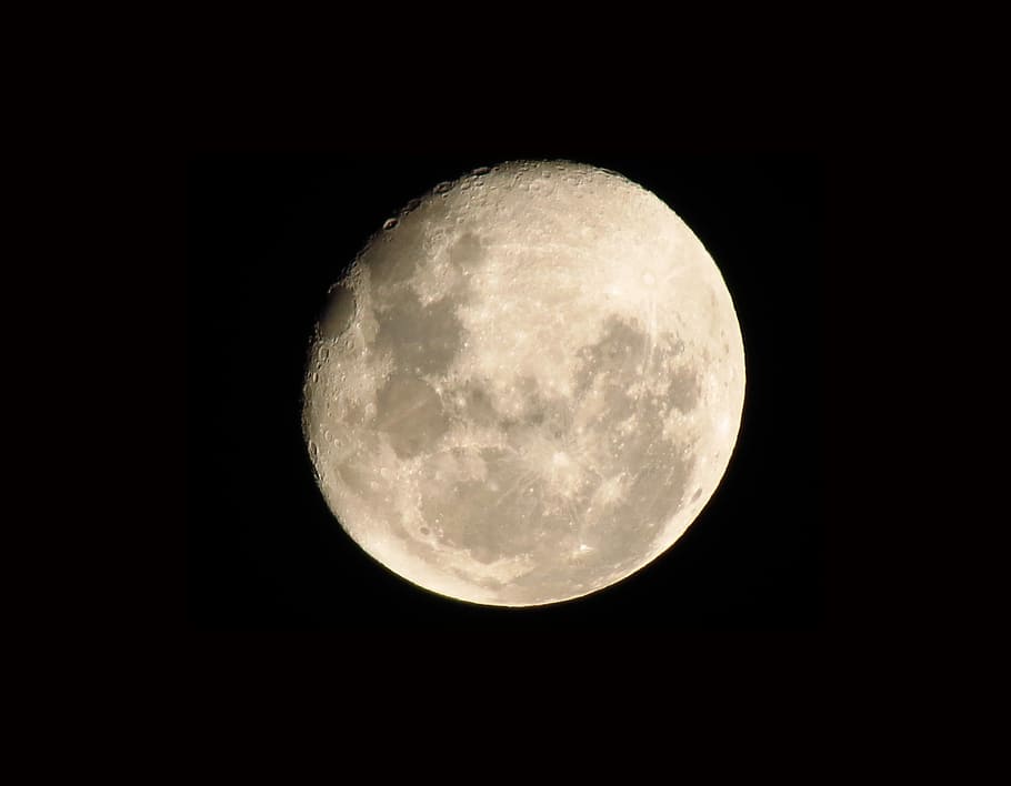 Full Moon, Night, Evening, Dark, sky, moonlight, twilight, moon surface HD wallpaper